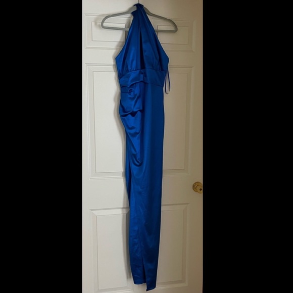 Windsor Blue Halter Maxi Dress - Picture 2 of 6